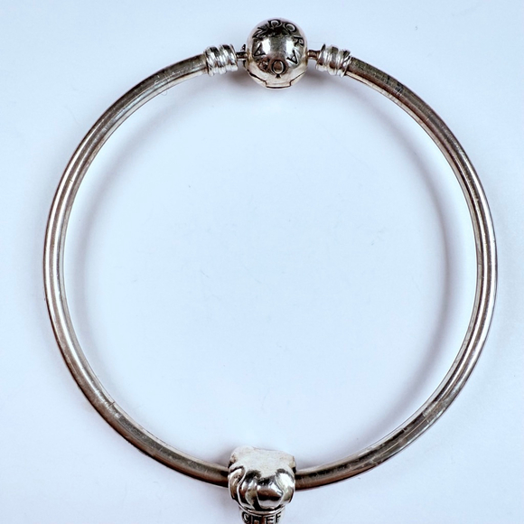 Pandora Moments Bangle Sterling Silver Bracelet with Chef Cooking